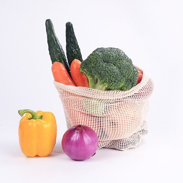 Мешки для хранения овощей из хлопчатобумажной сетки